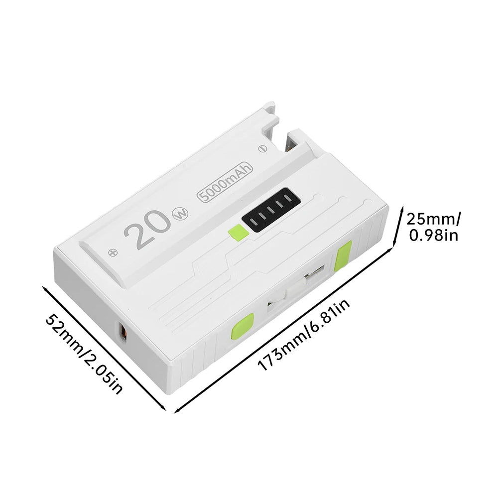 1*21700 Battery Box DIY Kit Battery Charger Case DIY Power Bank Box 20W Fast Charging For Phone Charging Not Including Batteries