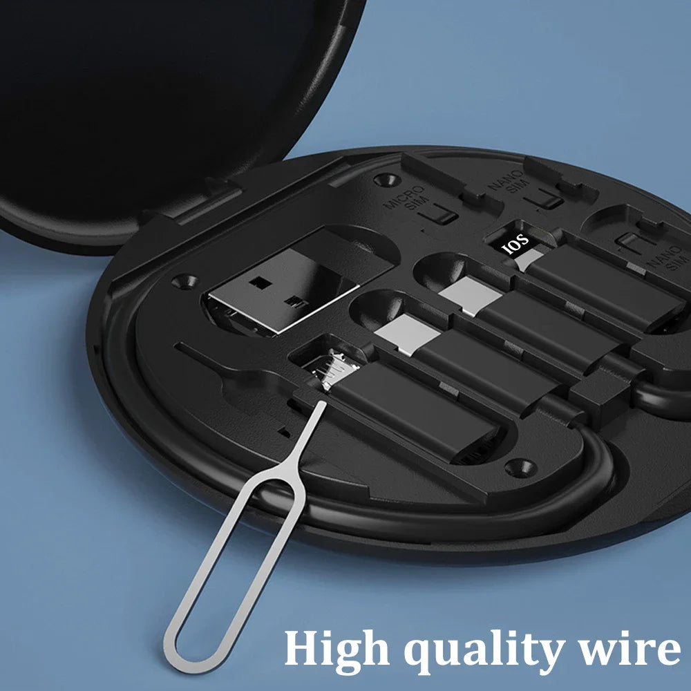 60W Multi USB Charging Adapter Cable Kit, USB C Conversion Kit USB A and Type C to Male Micro/Type C, Phone Data Transfer, Card