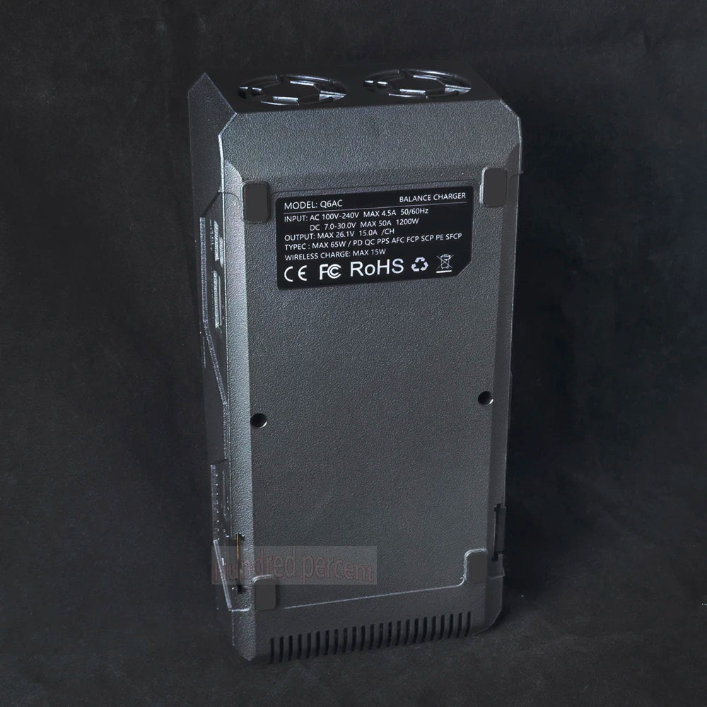 ToolkitRC Q6AC Charger AC 400W/DC 1000W 4CH output Built-in 65W USB A/TYPEC Output ,LiPo, 1-6S，NiMH 1-16S,PB 1-10S Charger IPS