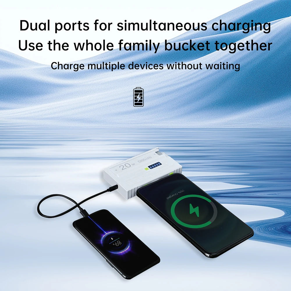 1*21700 Battery Box DIY Kit Battery Charger Case DIY Power Bank Box 20W Fast Charging For Phone Charging Not Including Batteries