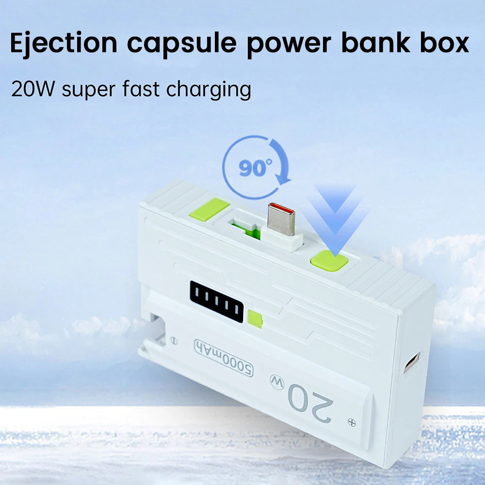 1*21700 Battery Box DIY Kit Battery Charger Case DIY Power Bank Box 20W Fast Charging For Phone Charging Not Including Batteries