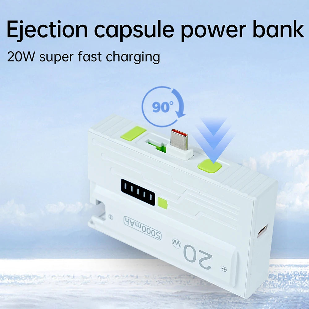 1*21700 Battery Box DIY Kit Battery Charger Case DIY Power Bank Box 20W Fast Charging For Phone Charging Not Including Batteries