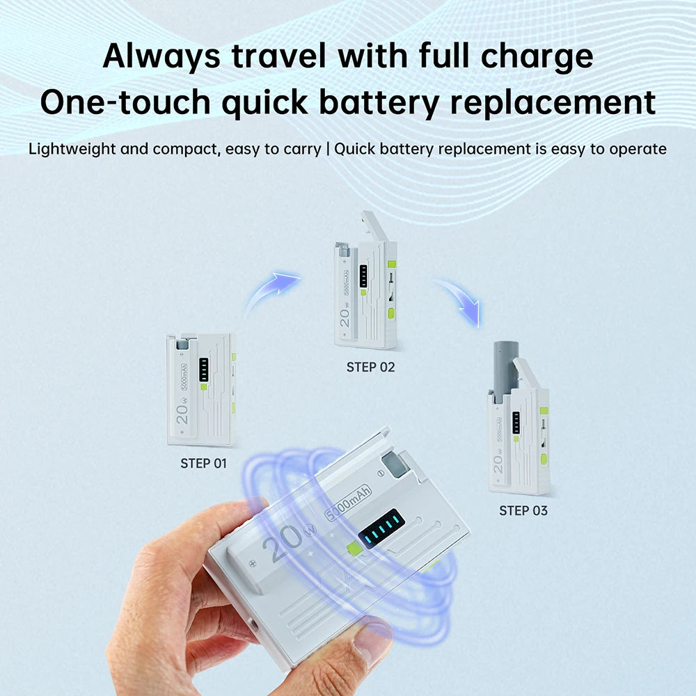 1*21700 Battery Box DIY Kit Battery Charger Case DIY Power Bank Box 20W Fast Charging For Phone Charging Not Including Batteries