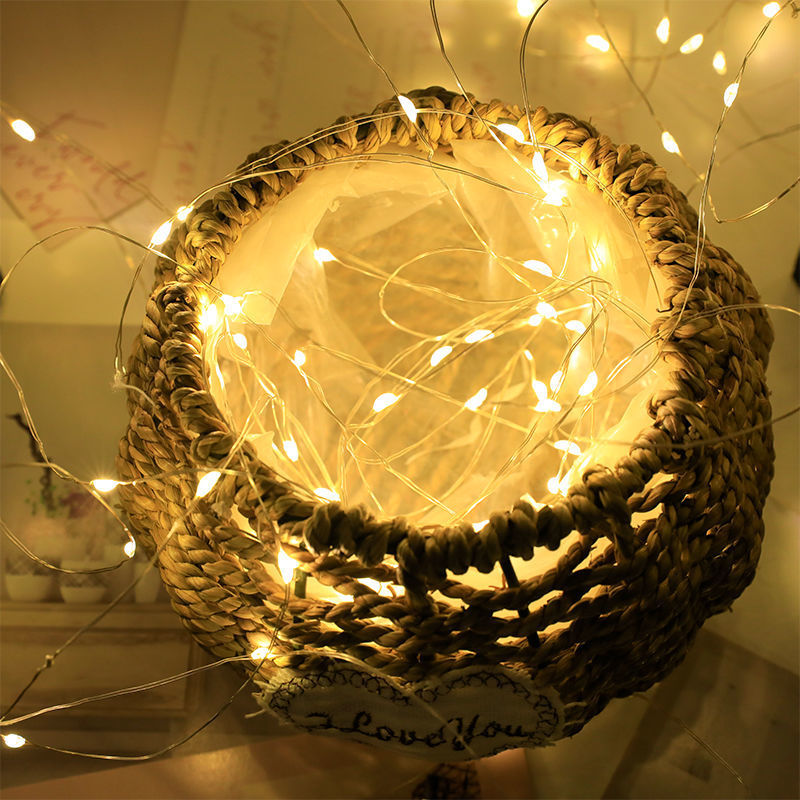 [LED String Lights] 50/100LED String Lights - 1pc Suitable for Bedroom, Party, Wedding, Christmas and Halloween Decoration Light