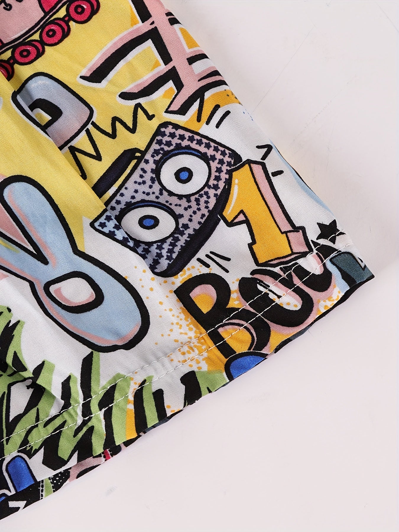 Cool Letter Print Boys Comfortable Creative Beach Shorts - Casual Quick-drying Fabric - For Summer Seaside Outdoor Activities - Perfect Gift for Boys
