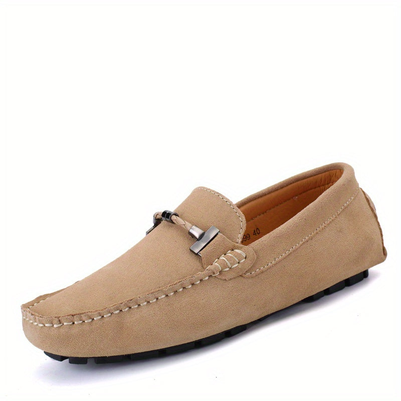 Mens Fashionable Slip-On Loafers - Breathable, Lace-Free Design for Comfortable Outdoor Walking - Durable, Stylish & Air-Flow Construction for Daily Strolls