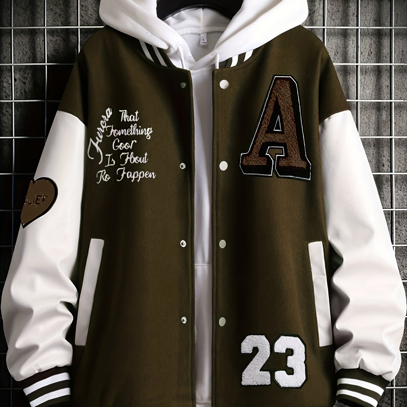Men'S Loose-Fitting Casual Warm Baseball Jacket in Nine Colors for Spring, Autumn, And Winter. Features Exquisite Towel Embroidery And Letter Embroidery, Suitable for Both Men And Women, Effortlessly Showcasing Personality An