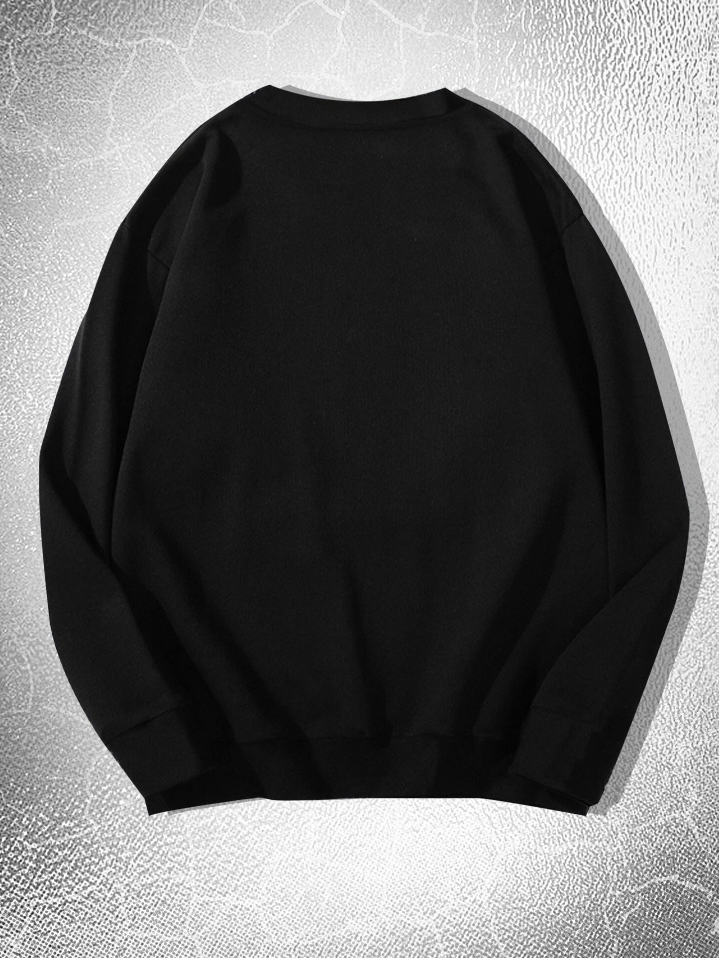 Big Eagle Print Men's Crew Neck Long Sleeve Sweatshirt, Casual Wear, Men's Clothing