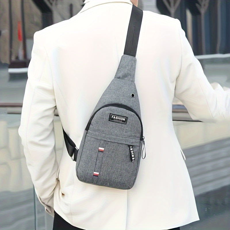 Men's Adjustable Chest Bag Outdoor Mountaineering Cycling One Shoulder Slant Cross Oxford Cloth Chest Bag