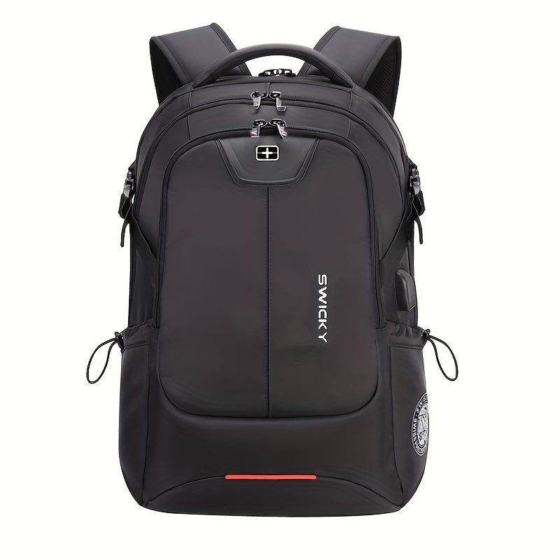 Travel Laptop Backpack, Waterproof Anti Theft Backpack With Lock And USB Charging, Large 17-17.3inch/43.18-43.94cm Computer Business Backpack For Men Women, School College Backpack, School bags, Valentines Gifts