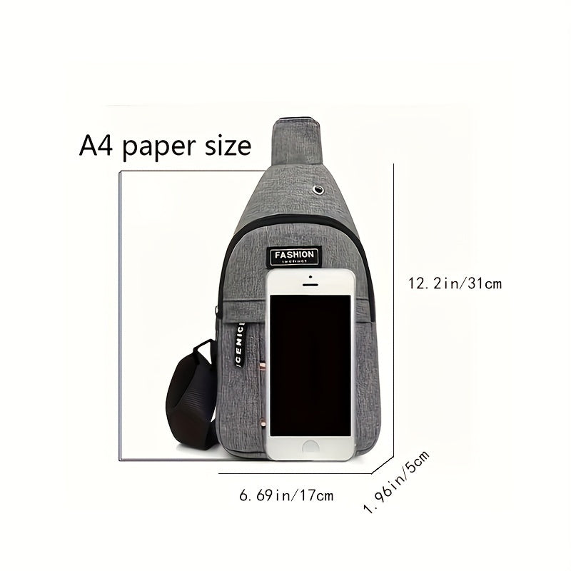 Men's Adjustable Chest Bag Outdoor Mountaineering Cycling One Shoulder Slant Cross Oxford Cloth Chest Bag