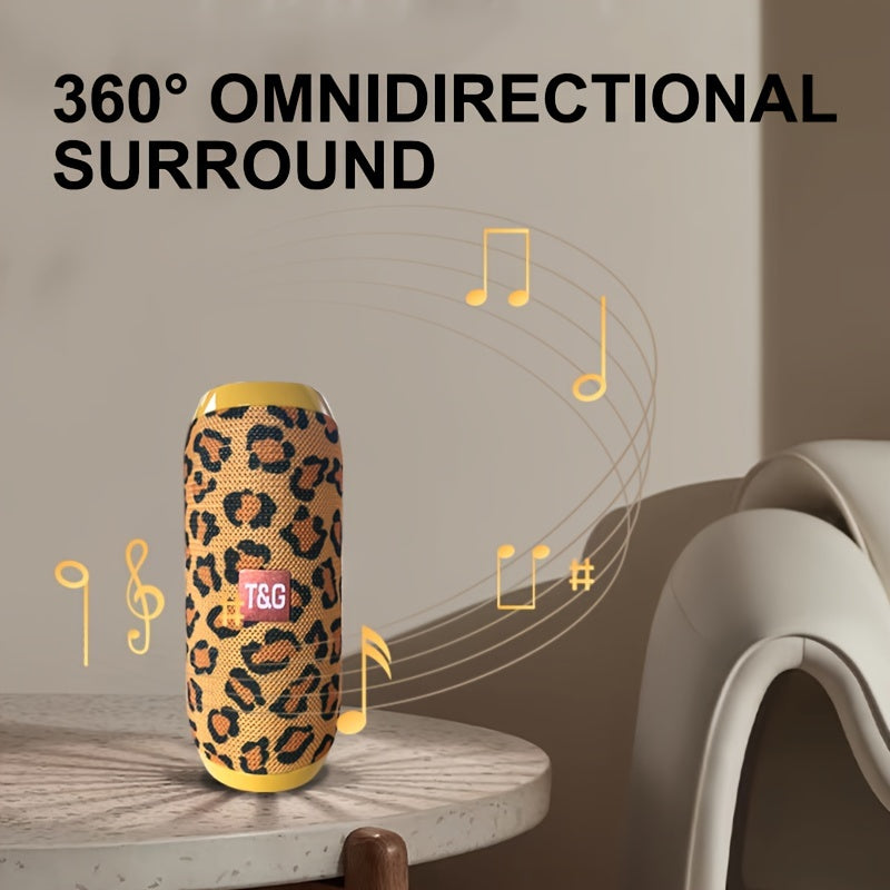TG117 Portable Wireless Stereo Speaker System - Twin Speaker TWS Technology, Built-in Mic for Hands-Free Calls, FM Radio, TF Card & USB Playback - Perfect for Travel, Outdoor Adventures, and Indoor Entertainment