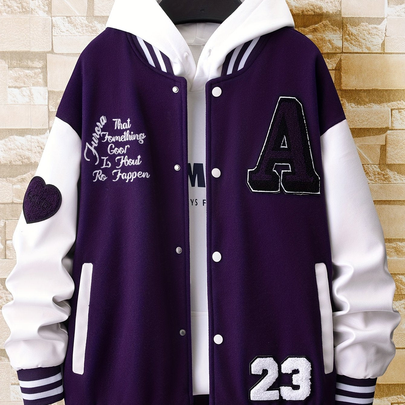 Men'S Loose-Fitting Casual Warm Baseball Jacket in Nine Colors for Spring, Autumn, And Winter. Features Exquisite Towel Embroidery And Letter Embroidery, Suitable for Both Men And Women, Effortlessly Showcasing Personality An