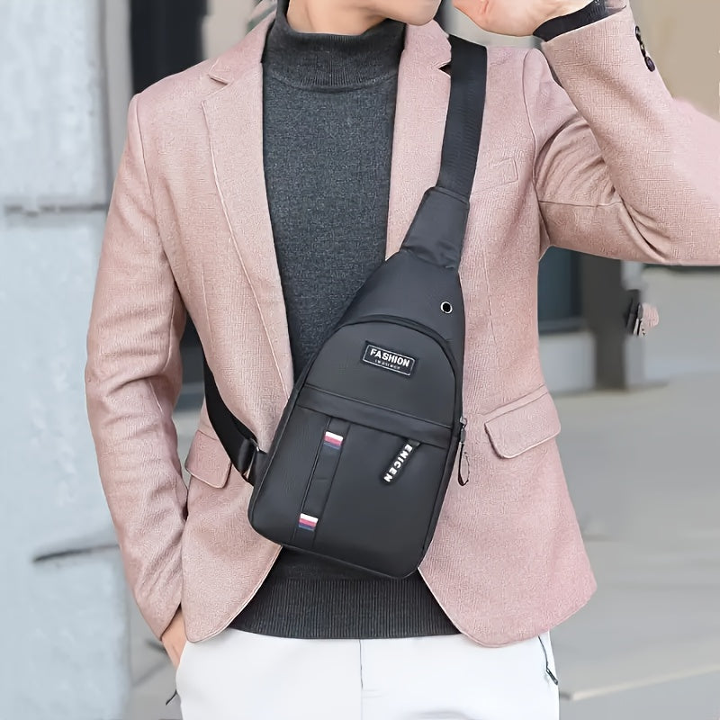 Men's Adjustable Chest Bag Outdoor Mountaineering Cycling One Shoulder Slant Cross Oxford Cloth Chest Bag