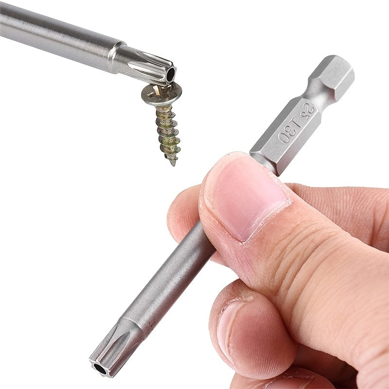 11-Piece Premium Torx Security Screwdriver Drill Set - Durable 1/4 Hex Shank T6-T40 S2 Steel Bits for Maximum Torque and Long-Lasting Performance - Ideal for Heavy-Duty Applications