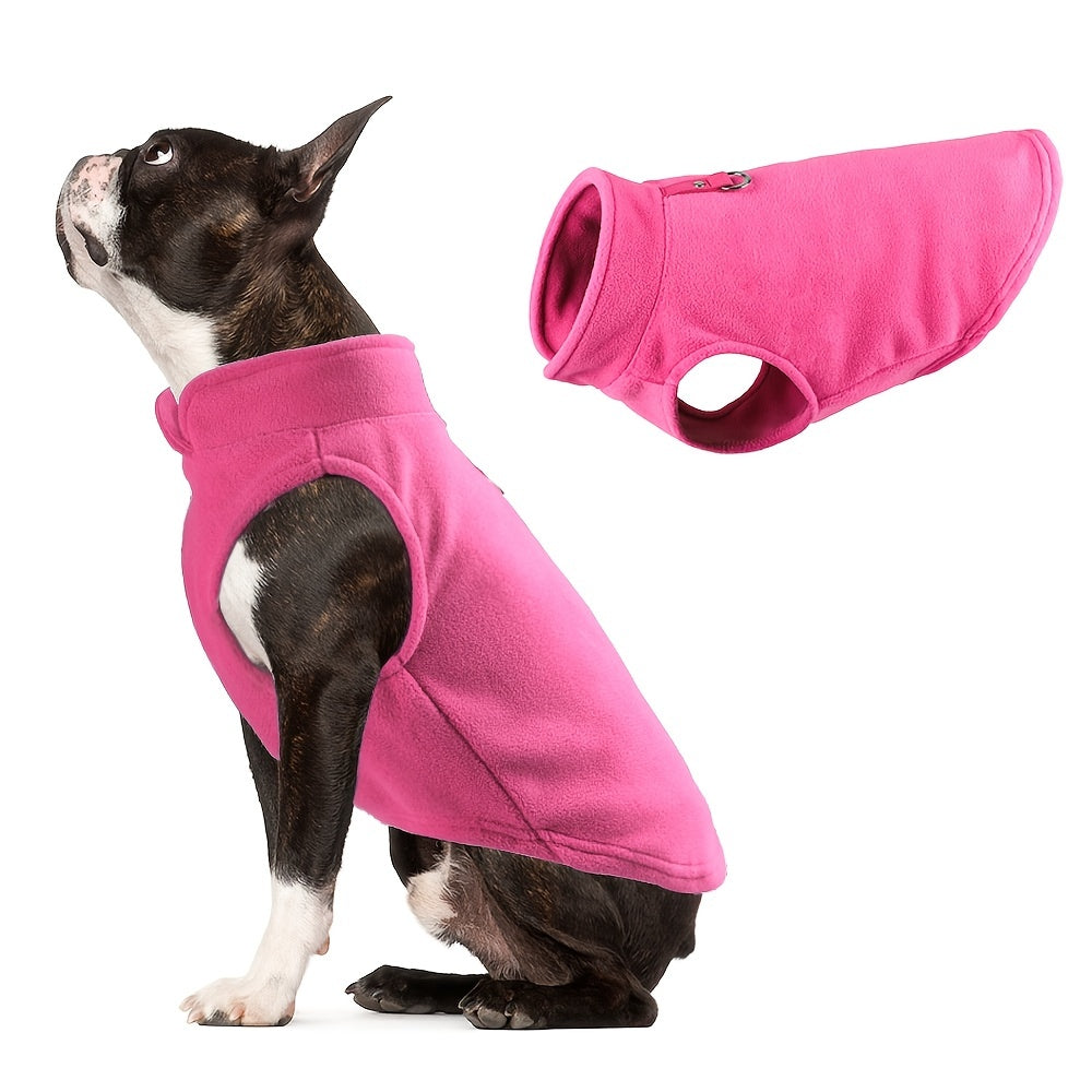 Cozy Winter Fleece Dog Jacket For French Bulldogs And Small Dogs - Warm And Comfortable Pet Clothing