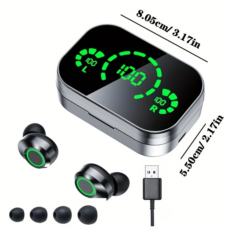 TWS Wireless 13.46 Cm-ear Earbuds Waterproof Headset Battery Display Earphone Power Supply Box Earpiece Stereo Headphone For Xiaomi Earbuds For Iphone Phone Headphones