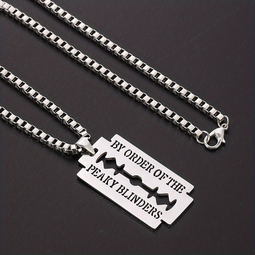 1pc Stainless Steel Necklace For Hairdresser Hollow Razor Pendant Necklace Hip Hop Jewelry