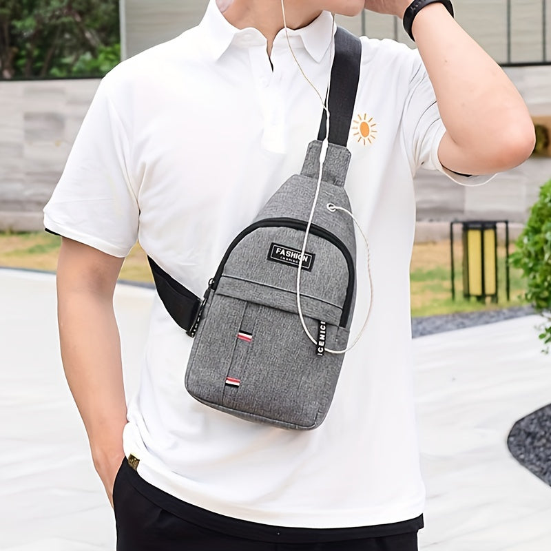 Men's Adjustable Chest Bag Outdoor Mountaineering Cycling One Shoulder Slant Cross Oxford Cloth Chest Bag
