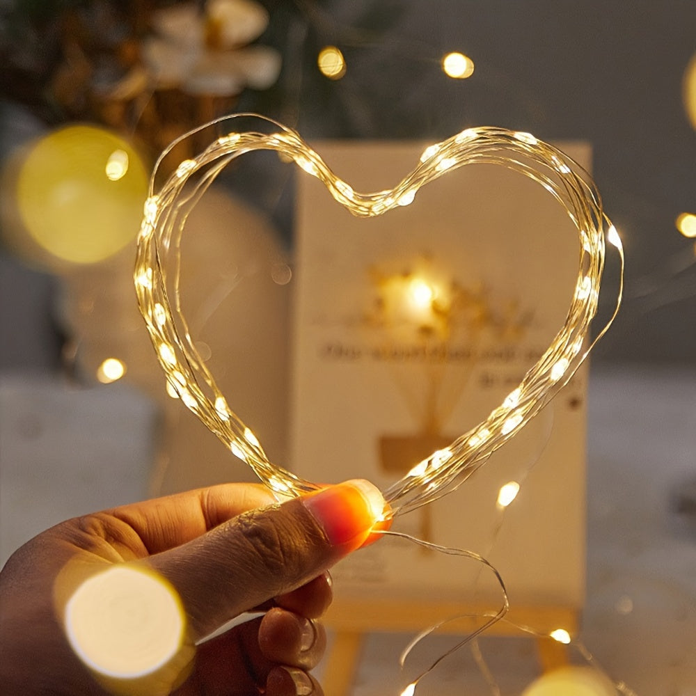 [LED String Lights] 50/100LED String Lights - 1pc Suitable for Bedroom, Party, Wedding, Christmas and Halloween Decoration Light