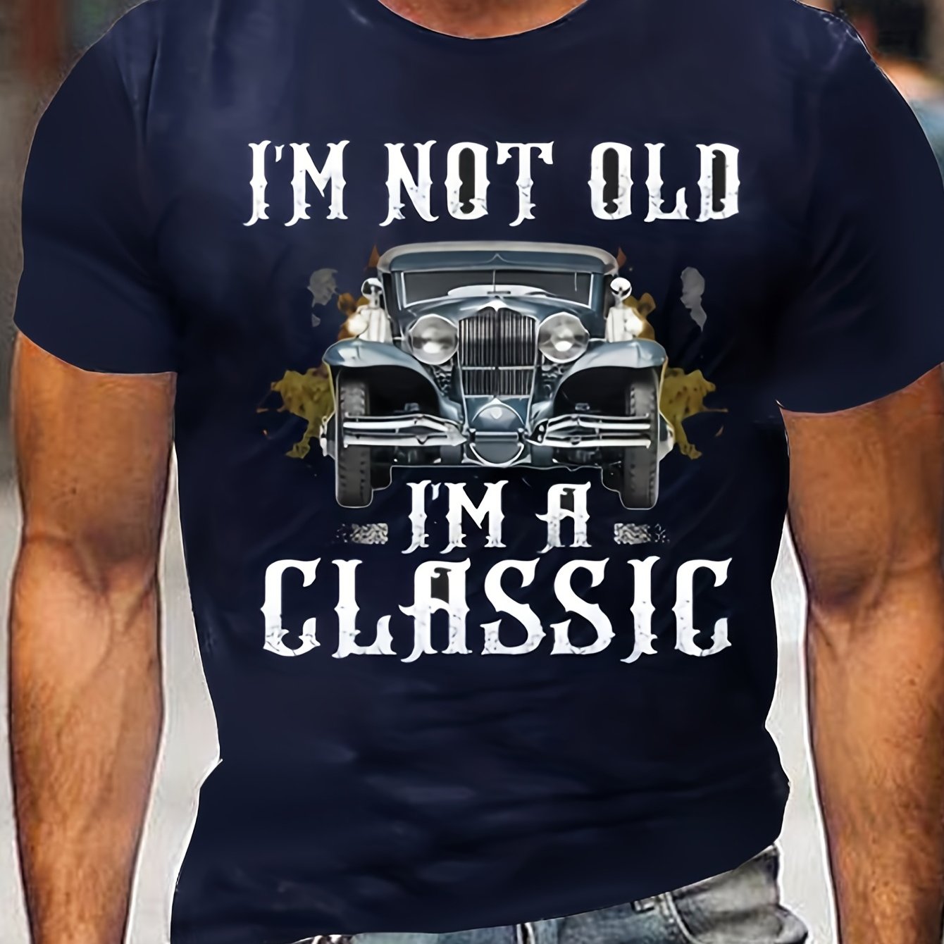Classic Car Lover's Dream: Durable, Comfy 'I'm Not Old, I'm a Classic' Tee for Casual Summer Days