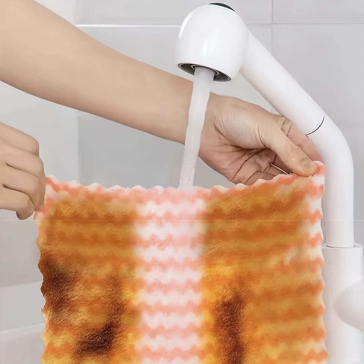 5/10pcs Microfiber Dish Cloths, Thickened Coral Velvet Cationic Double-sided Dish Towels, Soft Absorbent Towels, Strong Stain Removal, Scouring Pads