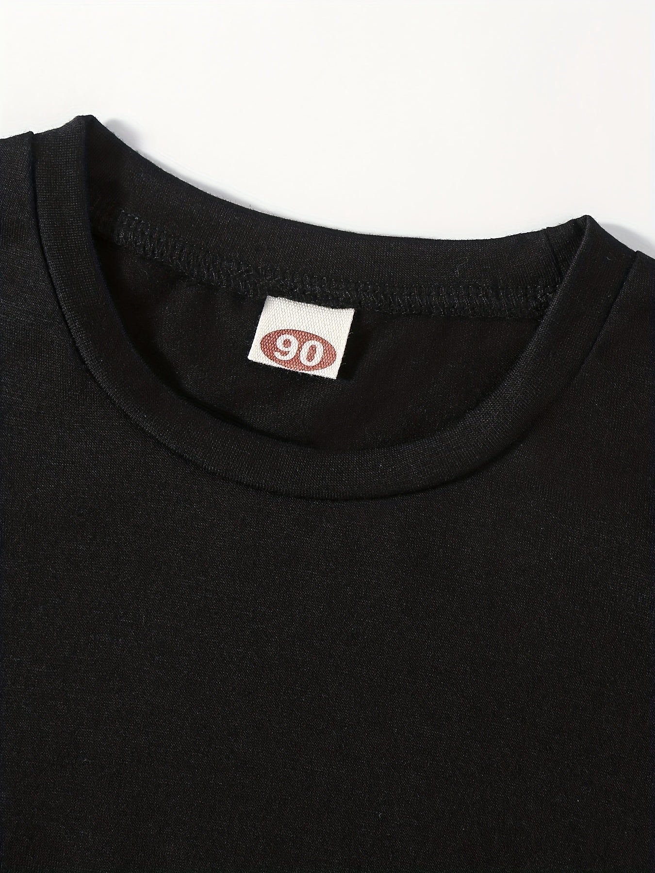[Soft | Comfortable] 5pcs Soft & Comfortable Solid Color & Striped Round Neck T-shirt Tees Tops | Casual Boys And Girls Summer Clothes