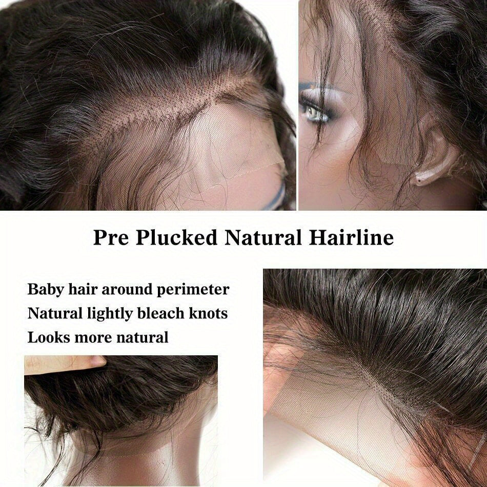 200% Density Straight 13*6 Lace Frontal Wigs Transparent Lace Front Pre Plucked Brazilian Human Hair Wigs For Women Glueless Straight Human Hair Wigs For Daily Use