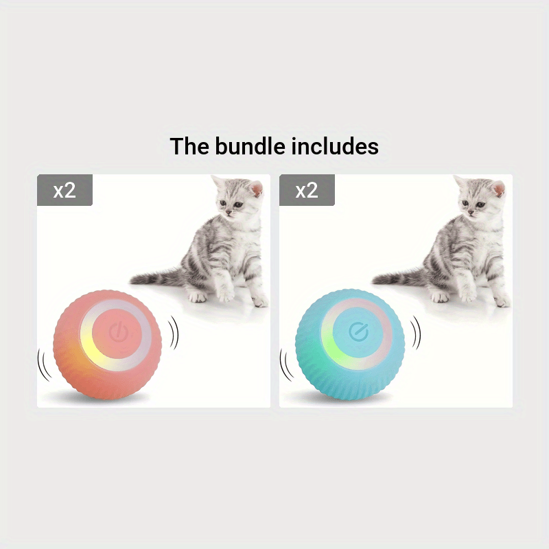 1pc Smart Cat Toy Automatic Rolling Ball Electric Interactive Training Self-Moving