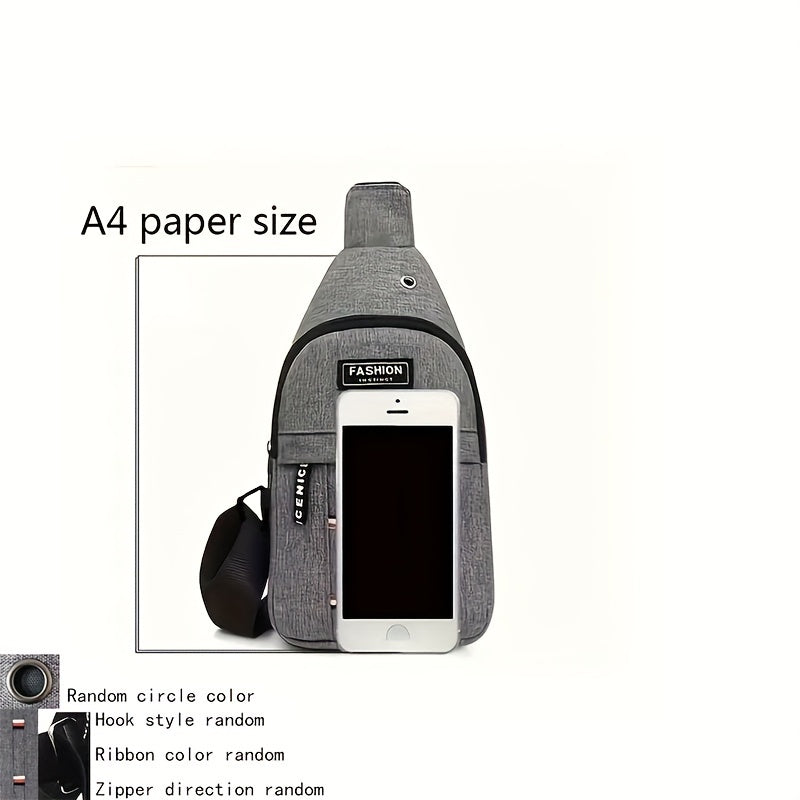 Men's Adjustable Chest Bag Outdoor Mountaineering Cycling One Shoulder Slant Cross Oxford Cloth Chest Bag