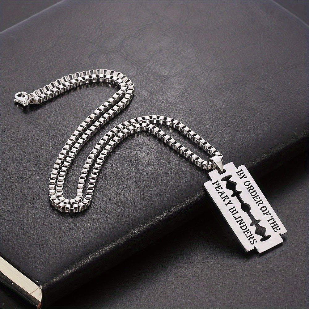 1pc Stainless Steel Necklace For Hairdresser Hollow Razor Pendant Necklace Hip Hop Jewelry