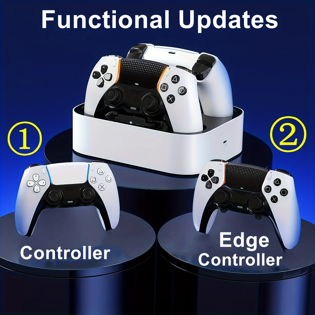 Fast & Safe PS5 Controller Charging Dock - LED Status, Multi-Controller Support, No Battery Needed