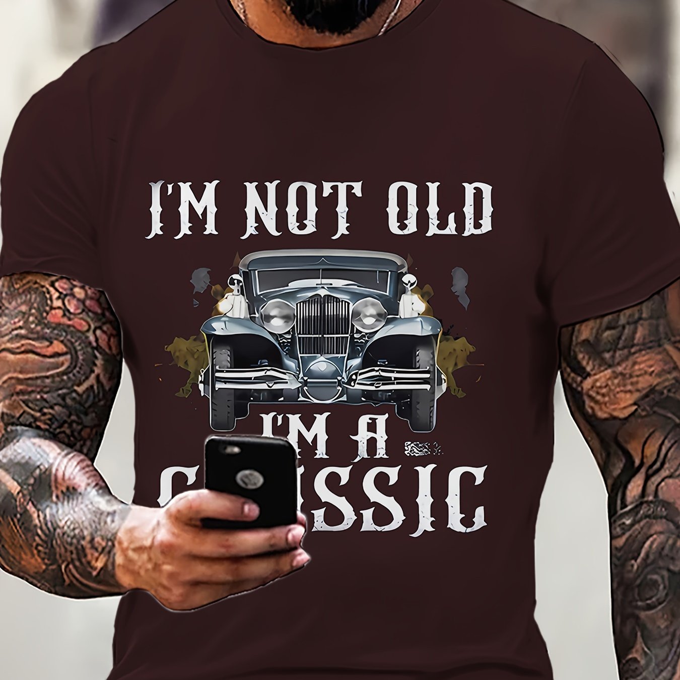 Classic Car Lover's Dream: Durable, Comfy 'I'm Not Old, I'm a Classic' Tee for Casual Summer Days