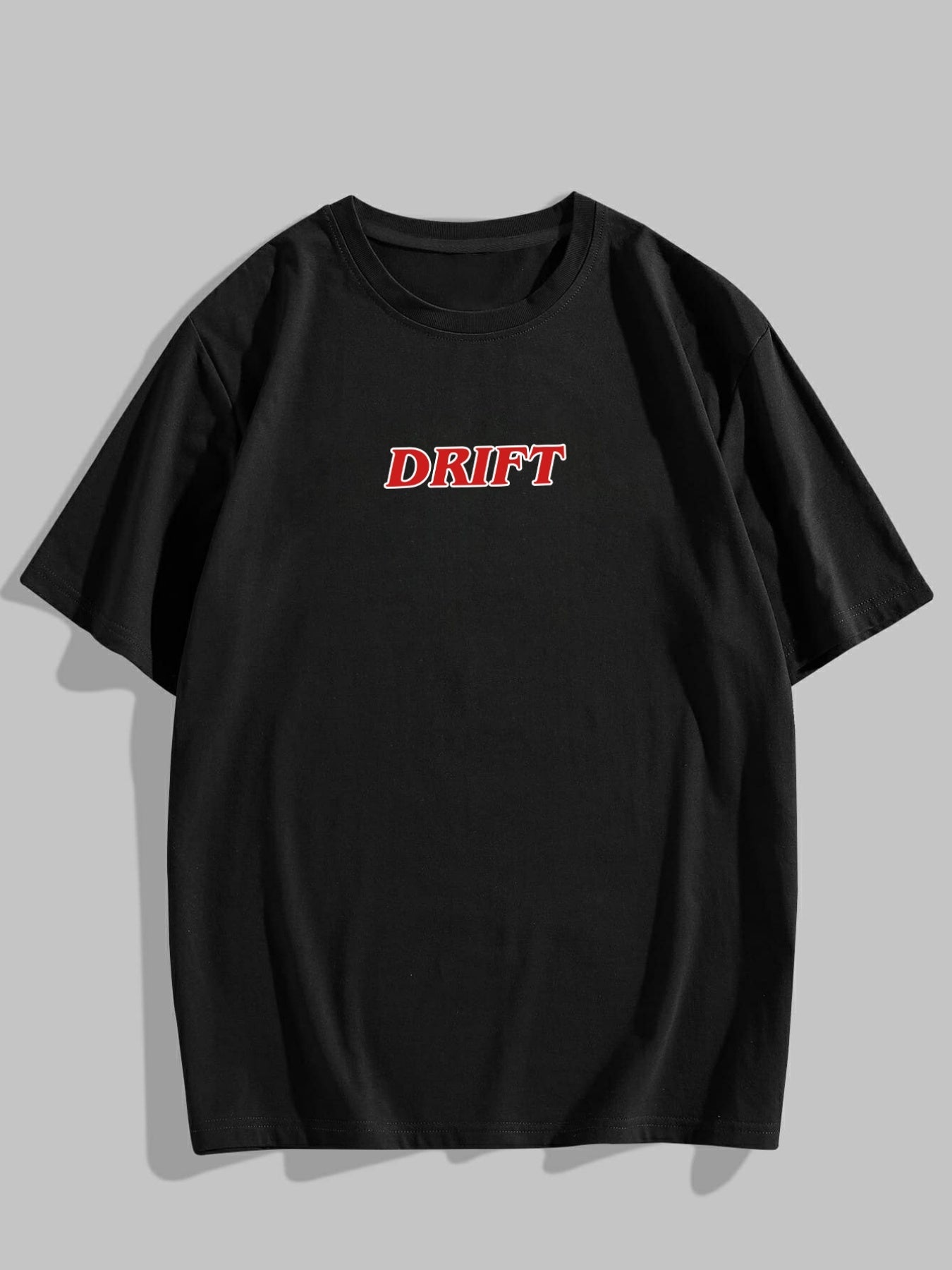 Plus Size Drift Car Men's Casual Trendy Graphic Print Comfortable Crew Neck Short Sleeve T-shirts, Summer Oversized Loose Tees