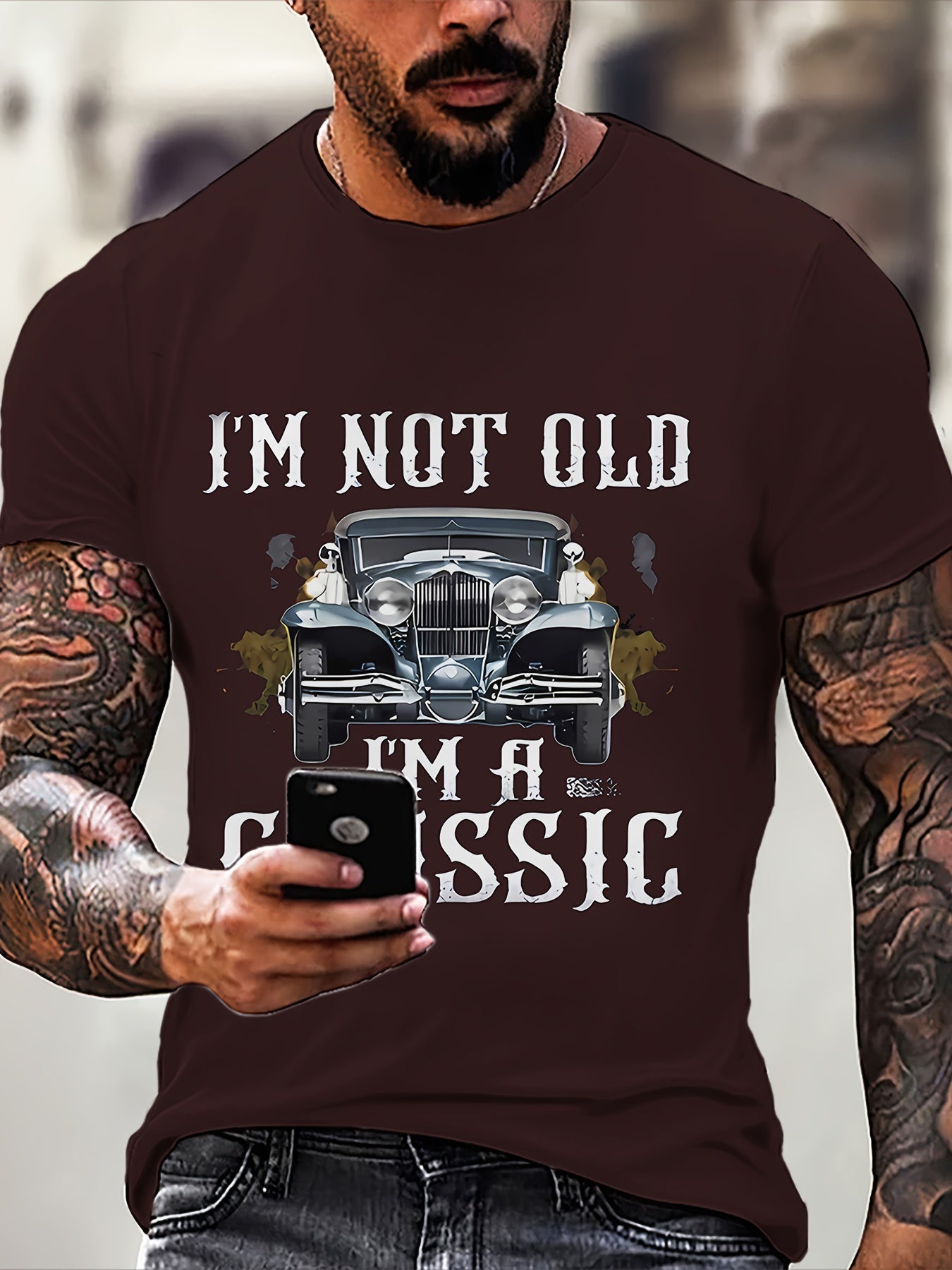 Classic Car Lover's Dream: Durable, Comfy 'I'm Not Old, I'm a Classic' Tee for Casual Summer Days