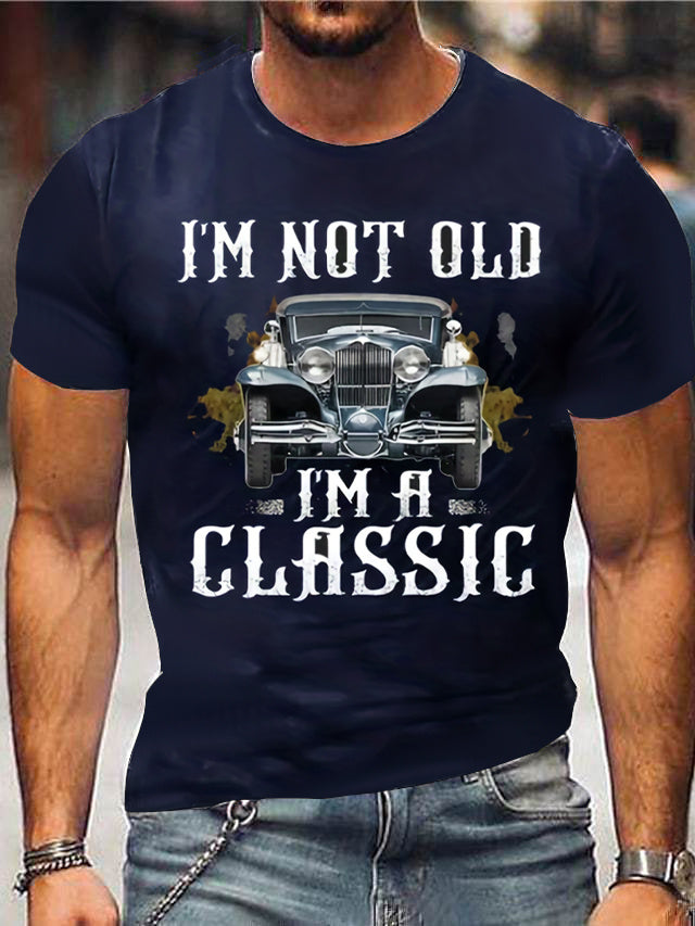 Classic Car Lover's Dream: Durable, Comfy 'I'm Not Old, I'm a Classic' Tee for Casual Summer Days