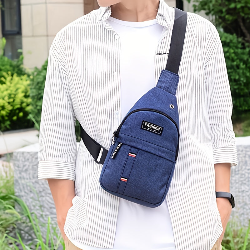 Men's Adjustable Chest Bag Outdoor Mountaineering Cycling One Shoulder Slant Cross Oxford Cloth Chest Bag