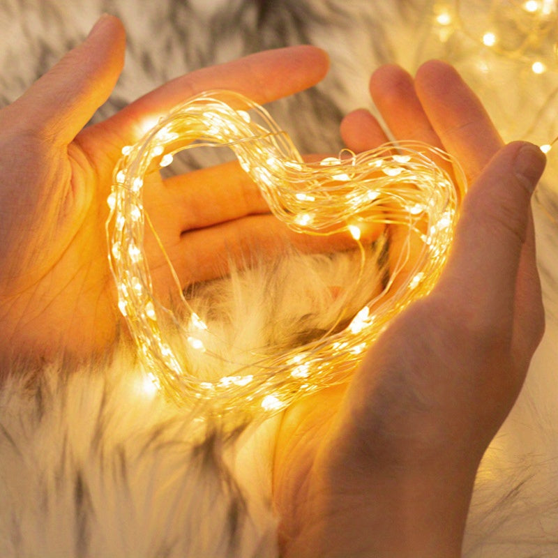 [LED String Lights] 50/100LED String Lights - 1pc Suitable for Bedroom, Party, Wedding, Christmas and Halloween Decoration Light