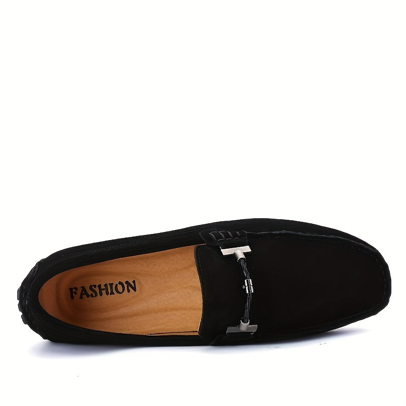 Mens Fashionable Slip-On Loafers - Breathable, Lace-Free Design for Comfortable Outdoor Walking - Durable, Stylish & Air-Flow Construction for Daily Strolls