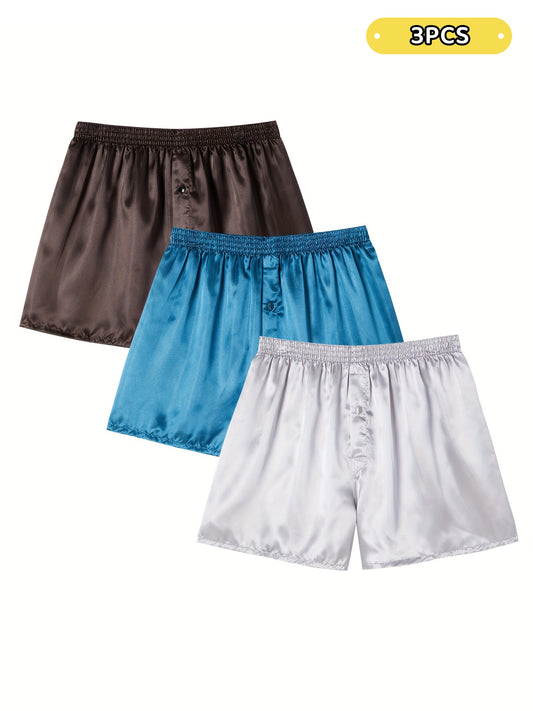 Set of 3/6 Jupitersecret Men'S Boxer Shorts, Smooth Touch Home Shorts with Elastic Waistband.