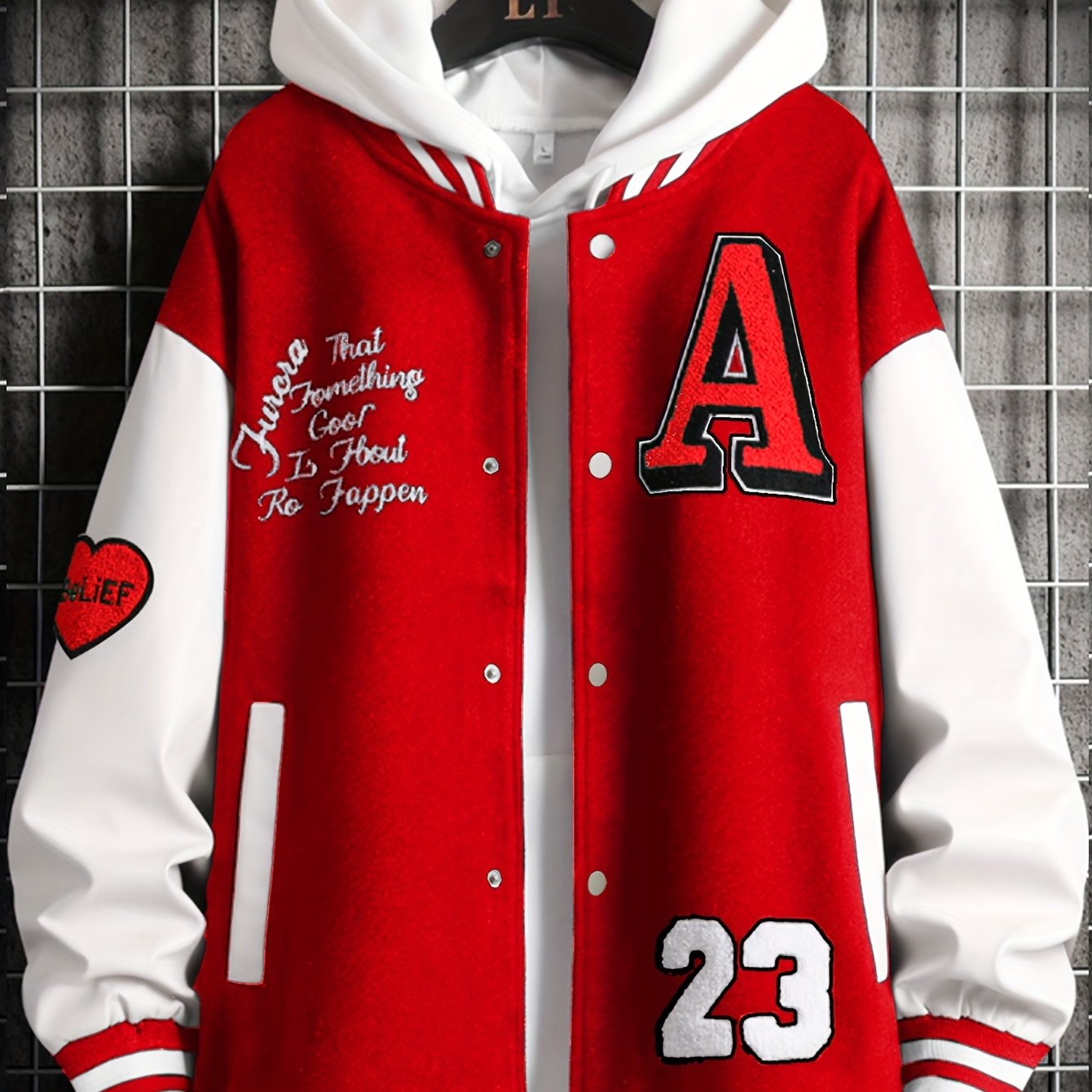 Men'S Loose-Fitting Casual Warm Baseball Jacket in Nine Colors for Spring, Autumn, And Winter. Features Exquisite Towel Embroidery And Letter Embroidery, Suitable for Both Men And Women, Effortlessly Showcasing Personality An