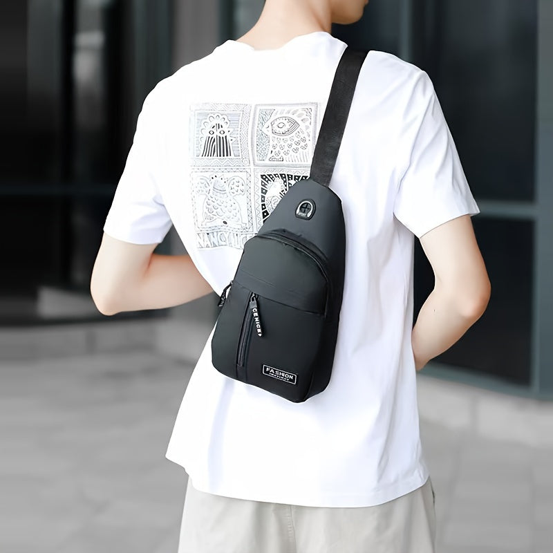 Men's Adjustable Chest Bag Outdoor Mountaineering Cycling One Shoulder Slant Cross Oxford Cloth Chest Bag