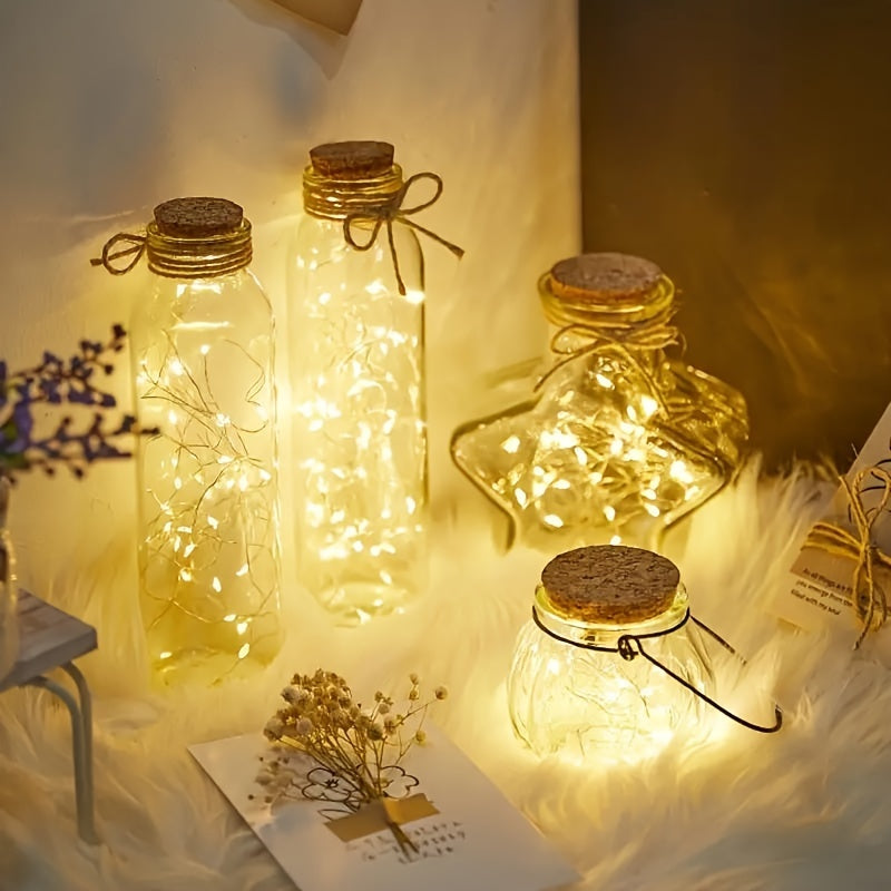 [LED String Lights] 50/100LED String Lights - 1pc Suitable for Bedroom, Party, Wedding, Christmas and Halloween Decoration Light