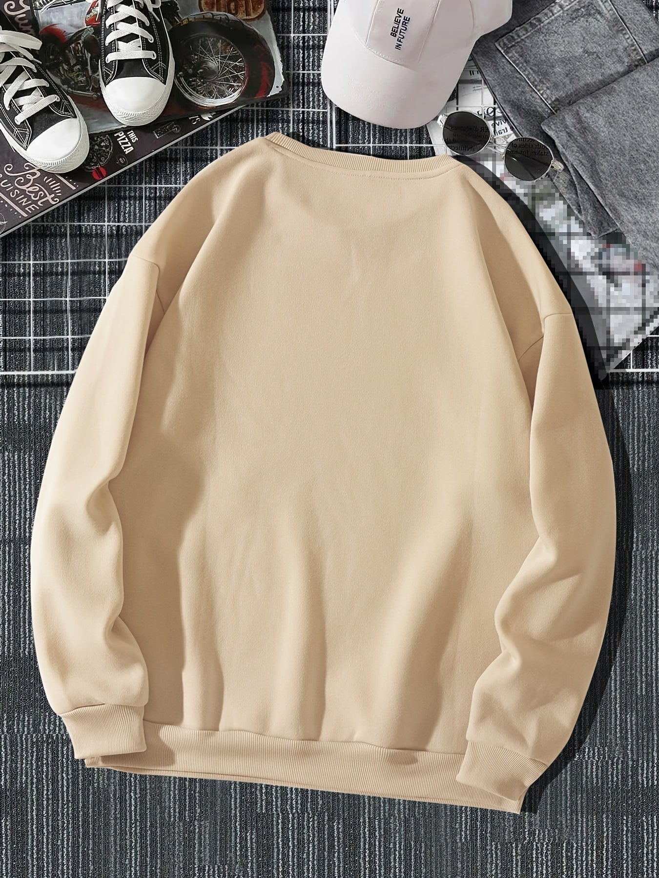 Men And Roses Print, Men's Casual Hoodie, Drawstring Pocket Hoodie