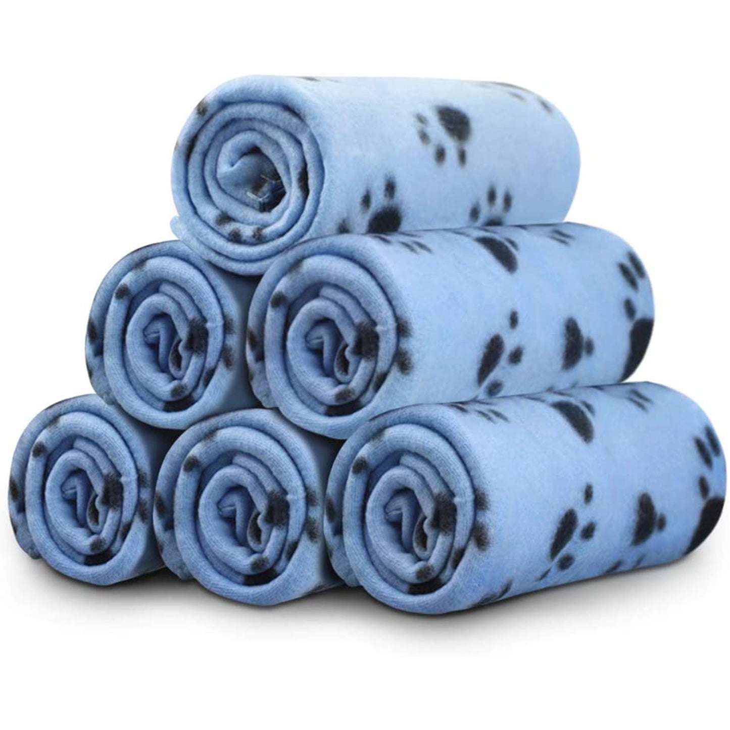 6 Pack Of 60.96x71.12 Cm Warm Paw Print Blanket/Bed Cover For Dogs And Cats