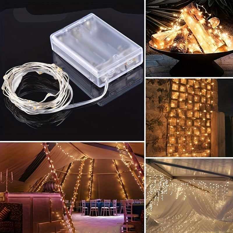 [LED String Lights] 50/100LED String Lights - 1pc Suitable for Bedroom, Party, Wedding, Christmas and Halloween Decoration Light