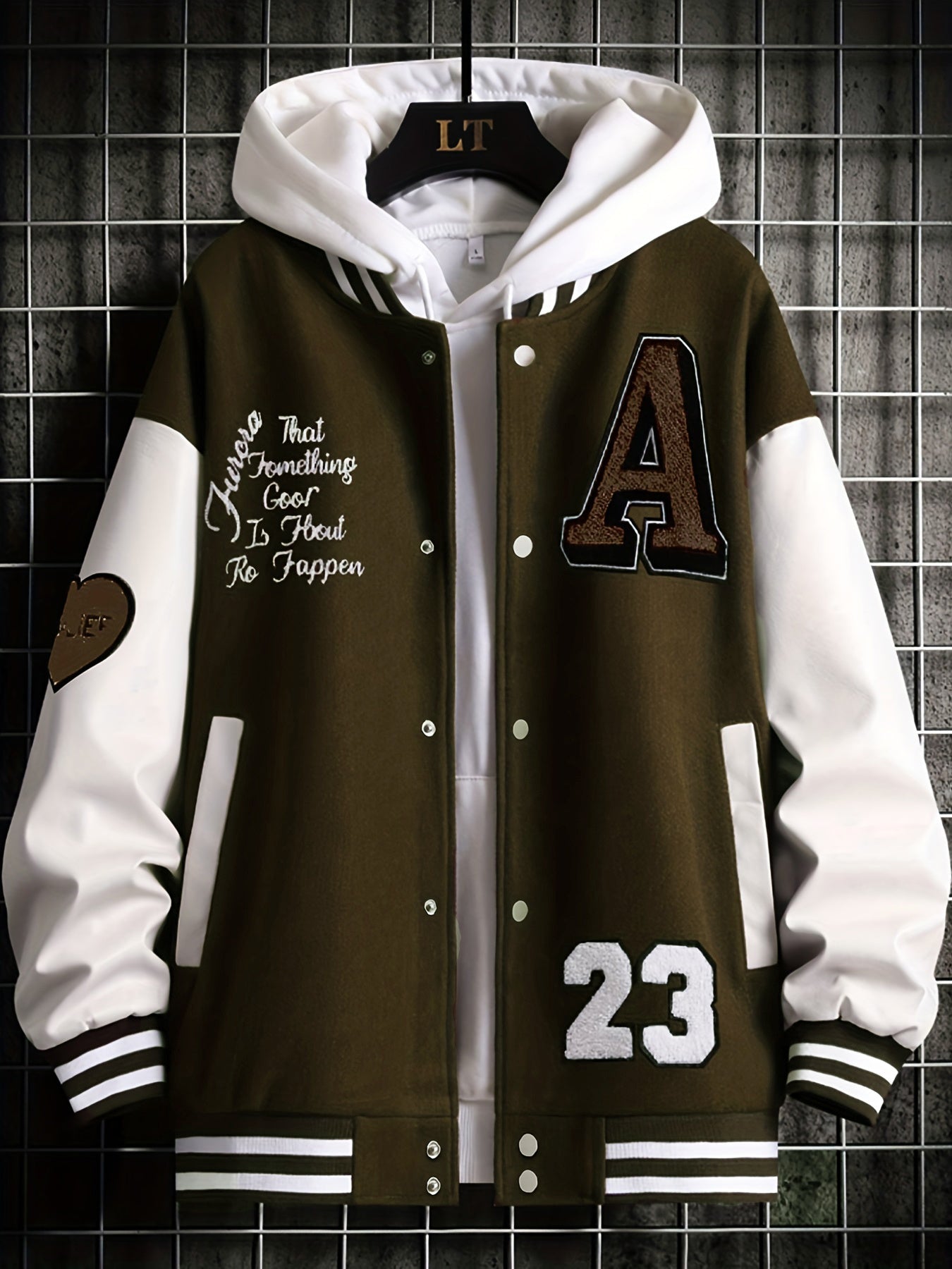 Men'S Loose-Fitting Casual Warm Baseball Jacket in Nine Colors for Spring, Autumn, And Winter. Features Exquisite Towel Embroidery And Letter Embroidery, Suitable for Both Men And Women, Effortlessly Showcasing Personality An