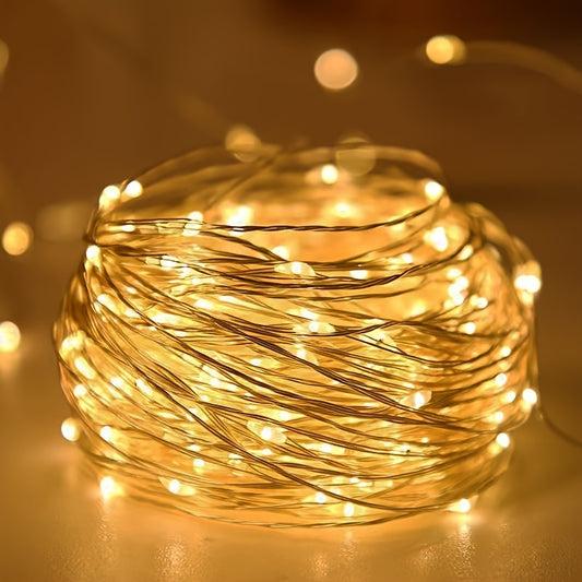 [LED String Lights] 50/100LED String Lights - 1pc Suitable for Bedroom, Party, Wedding, Christmas and Halloween Decoration Light