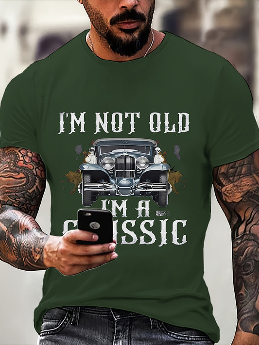Classic Car Lover's Dream: Durable, Comfy 'I'm Not Old, I'm a Classic' Tee for Casual Summer Days